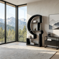 Artistic Wooden Bookshelf With Unique Curved Structure For Home RTTHTTBS127