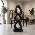 Abstract Wooden Sculpture For Luxury Coastal Balcony Decor SILDTTRAS027