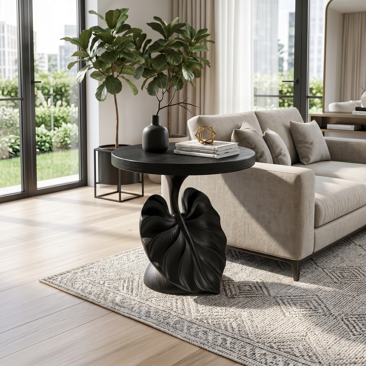 Mediterranean Sculptural Accent Table Courtyard Patio SILDTTRSTA039