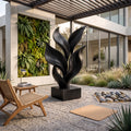 Coastal Botanical Wooden Sculpture For Luxury Beach House Decor SILDTTRAS031