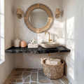 Handcrafted Vanity With Live Edge Look For Bathroom SILDTTRBAS011