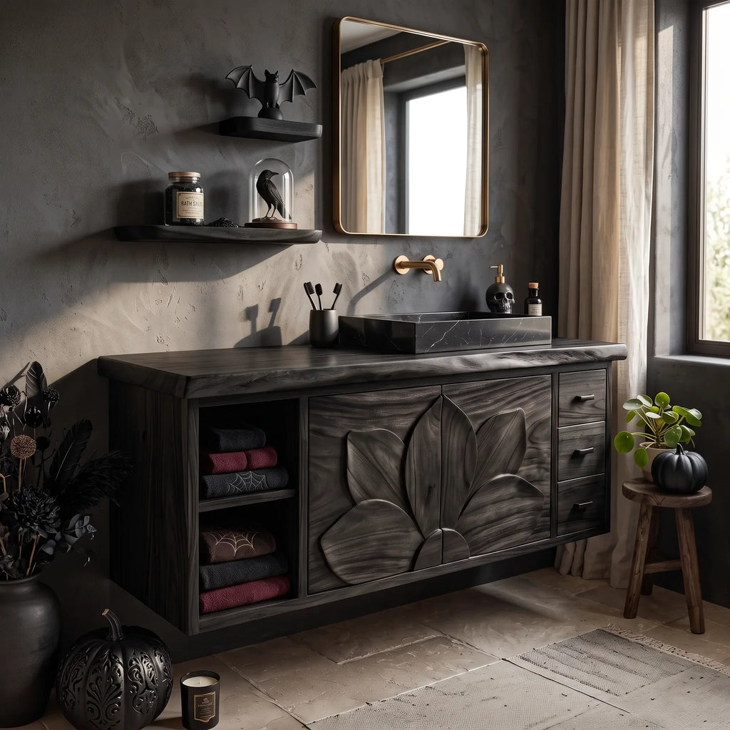 Farmhouse Skull Storage Bathroom Vanity Country Retreat SILDTTRBRV237