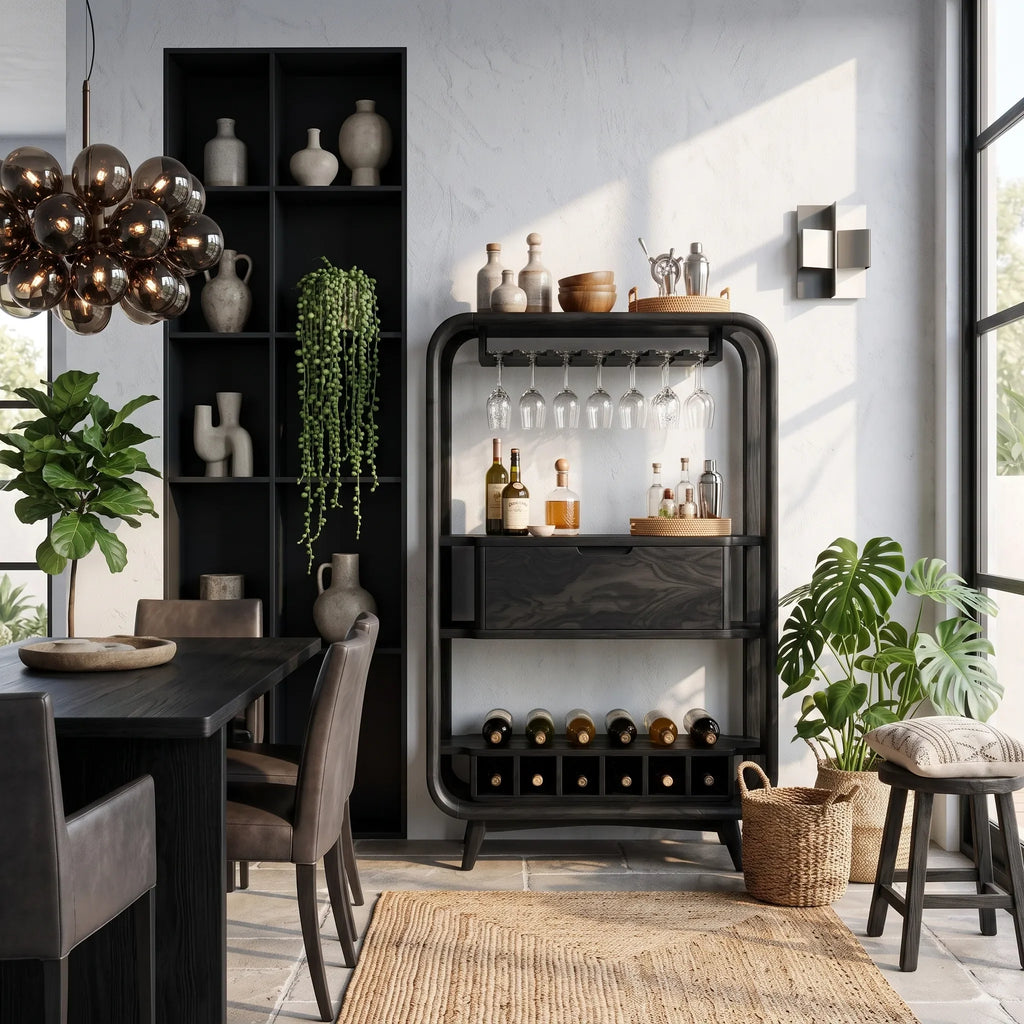 Handcrafted Organic Modern Home Bar Cabinet Tropical Retreat SILDTTRBCA017