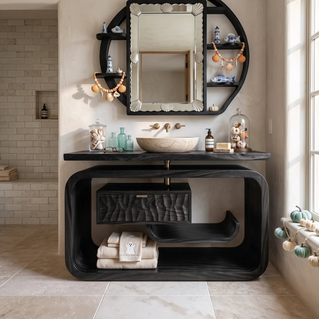 Farmhouse Skull Bathroom Vanity Contemporary Bathroom SILDTTRBRV229