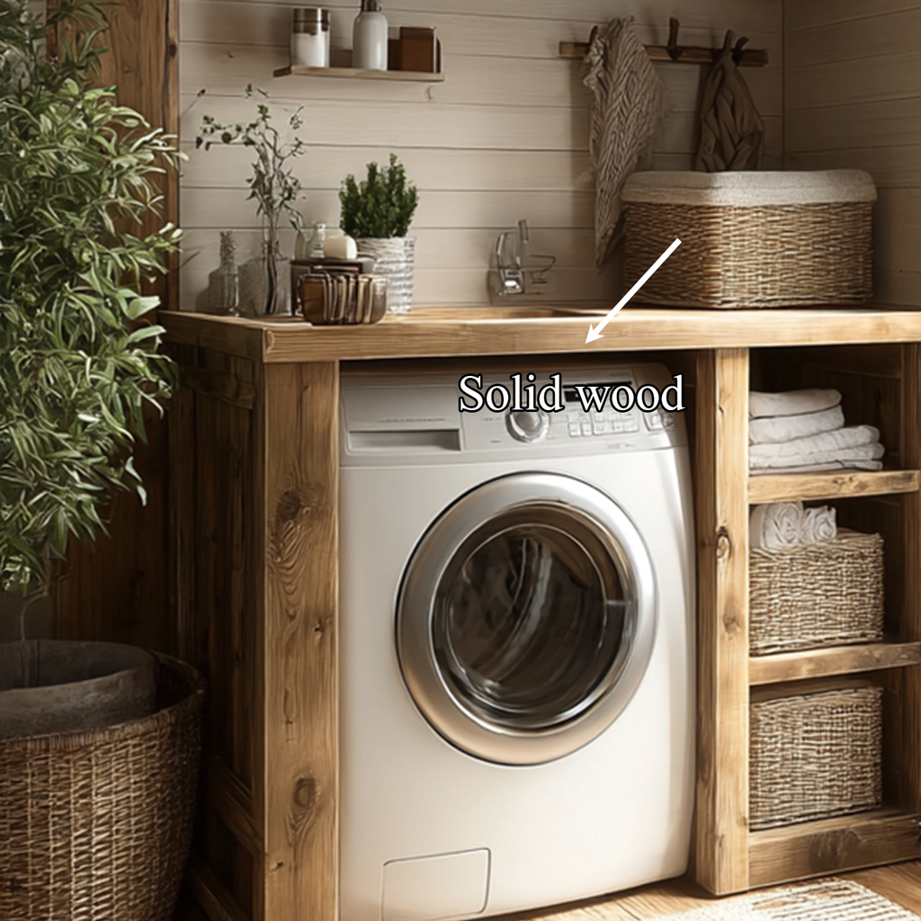 Laundry Nook Shelf Solid Wood Rustic Style Gift SINLSALN001