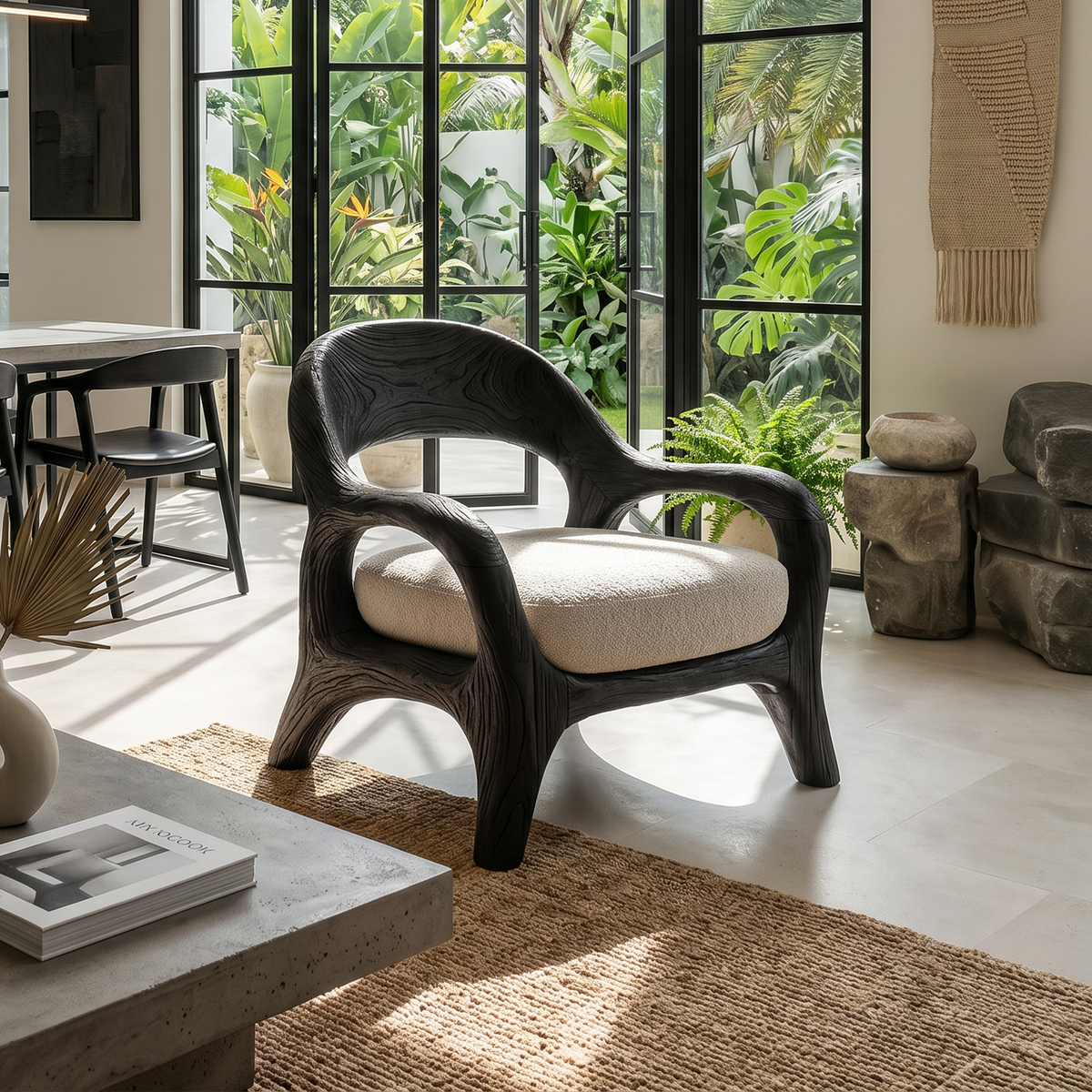 Biophilic Sculptural Accent Chair Conservatory Sunroom SILDTTRCHR009