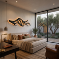 Artistic Wood Wall Light With Sculptural Form For Bedroom RTTHTTLAM056