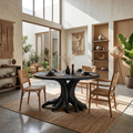 Handcrafted Wood Dining Table For Kitchen Interior SILDTTNDN011