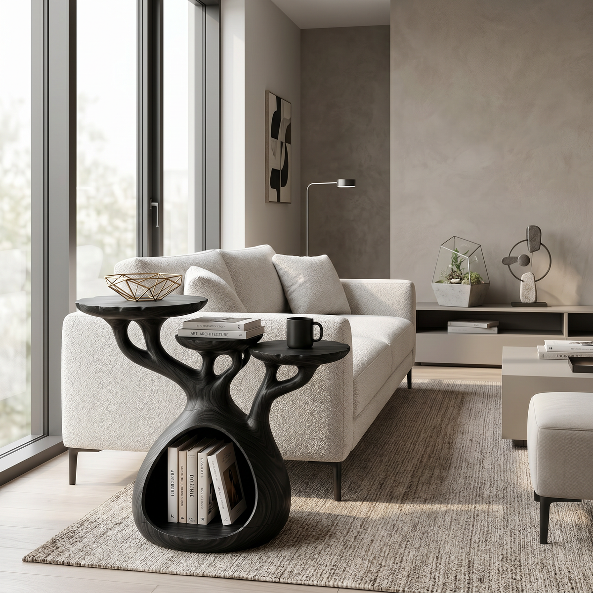 Japandi Multi Level Side Table Lakeside Living Room SILDTTRSTA024