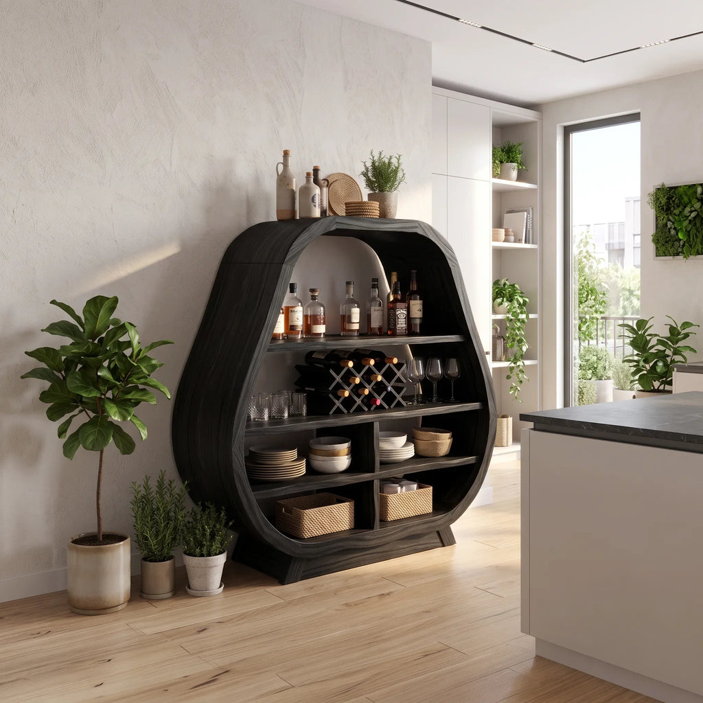 Handcrafted Wine Bar Cabinet Dining Room SILDTTRBCA008