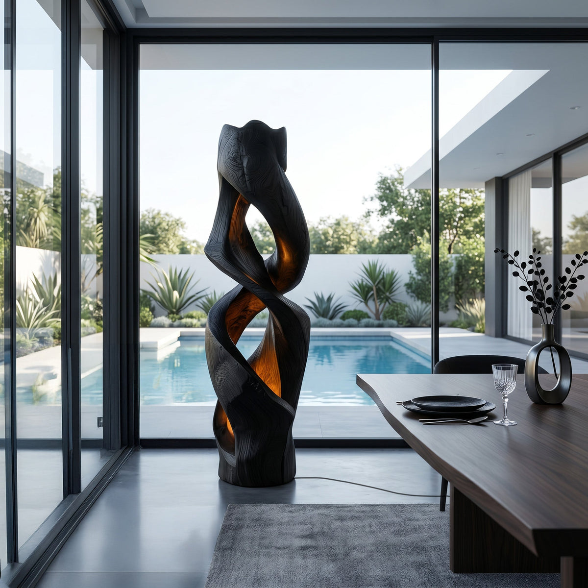 Contemporary Abstract Twisted Floor Lamp For Living Room RTTHHNLAM092