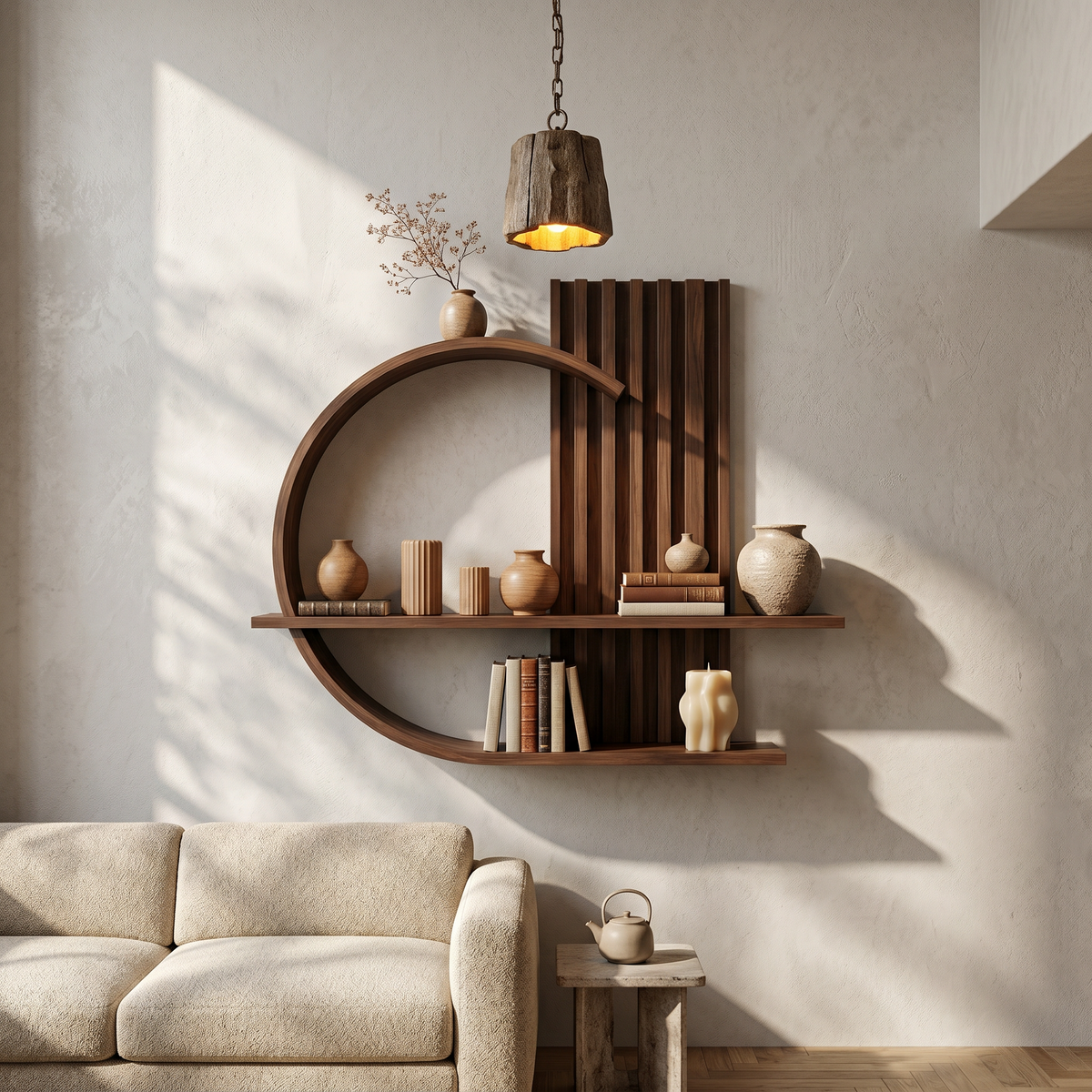Japandi Organic Modern Wall Shelf Living Room And Bedroom SINLSAFL230