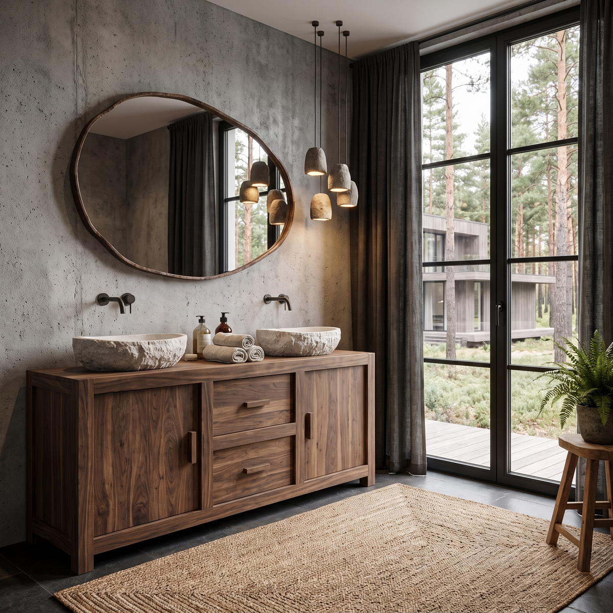 Contemporary Double Bathroom Vanity With Cabinet And Drawer Storage For Bathroom SINLHABRV340
