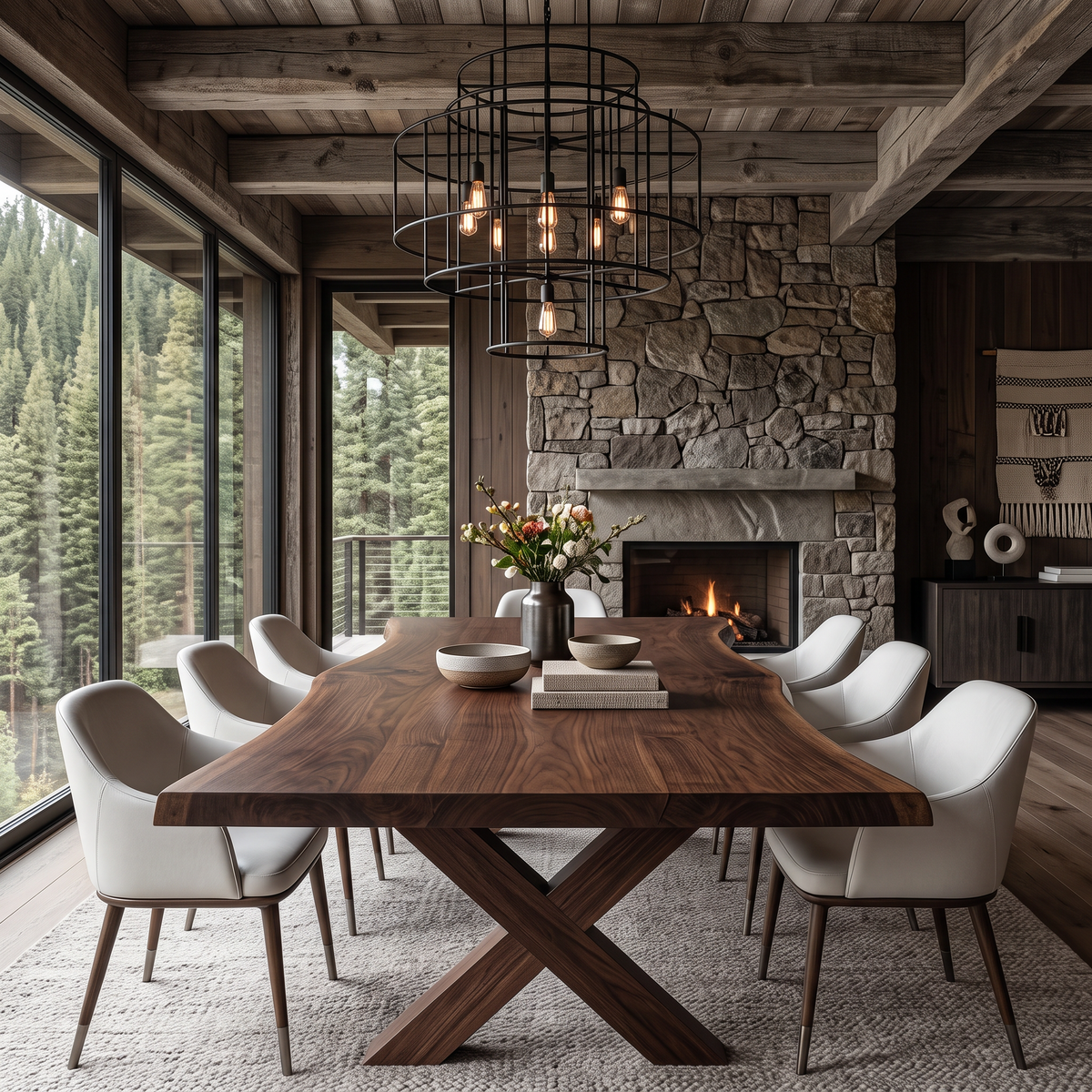Luxury Live Edge Dining Table For Family Dining Space RTTHTTDN009