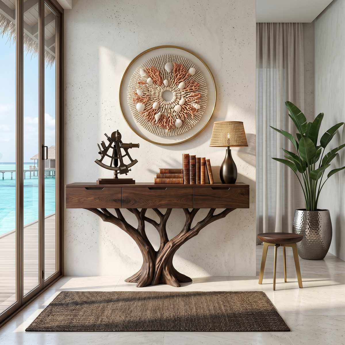 Industrial Tree Root Console Table Modern Loft SILDTTRCS090