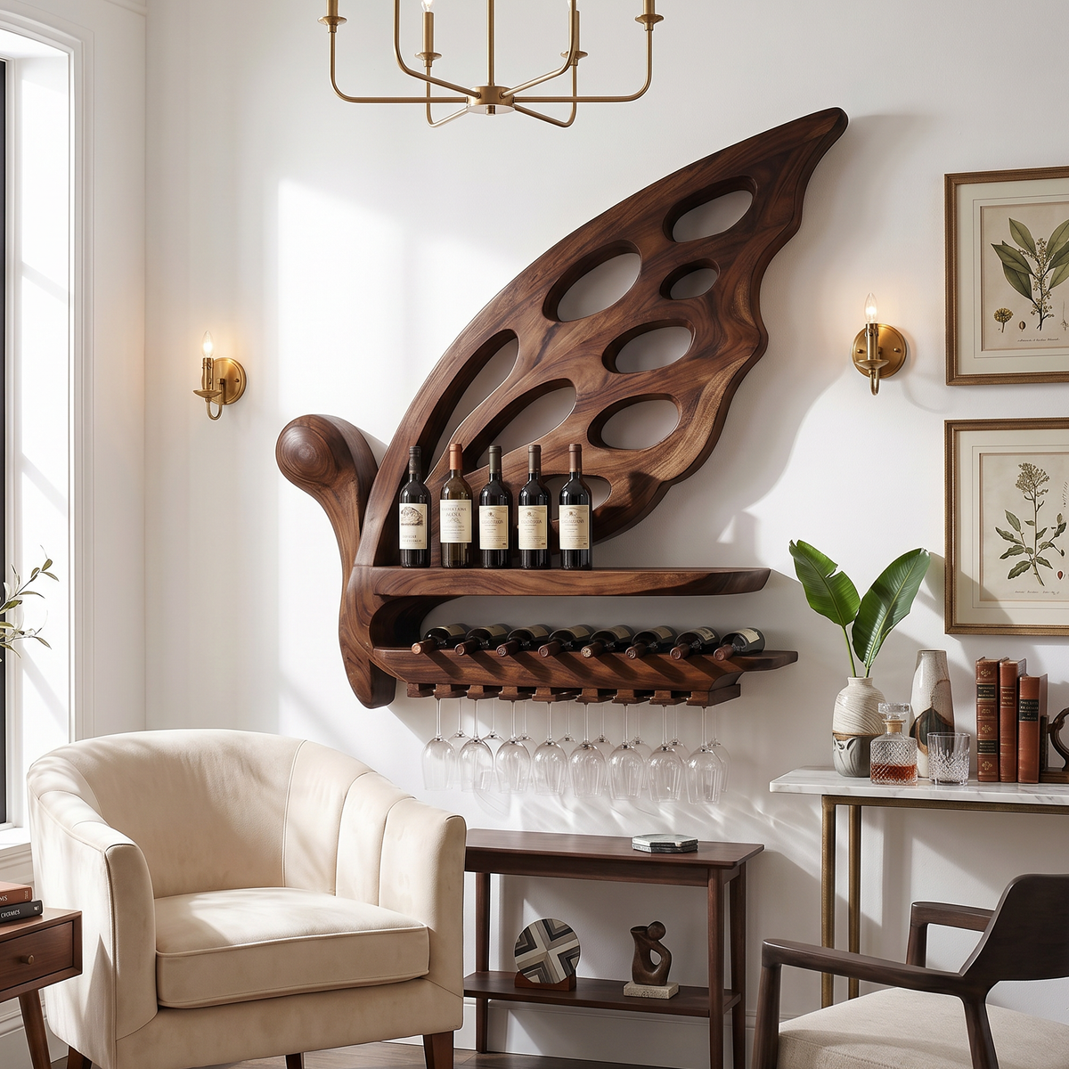 Industrial Wine Holder For Home Bar SILDTTRWH119