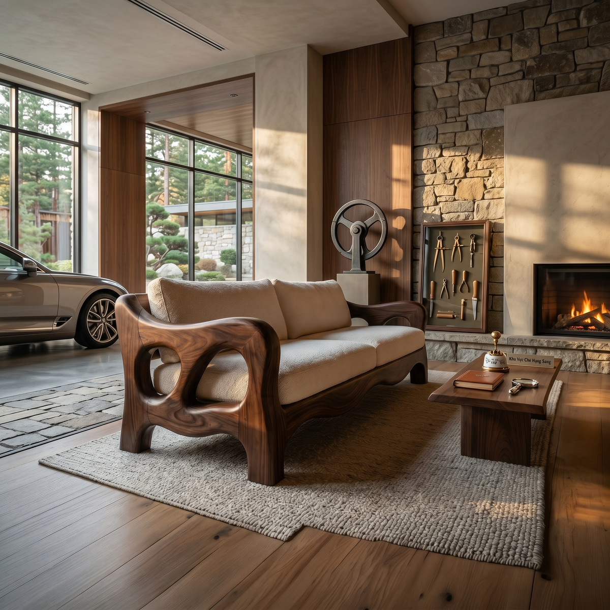 Architectural Sculptural Sofa Luxury Family Room SILDTTRSFA010