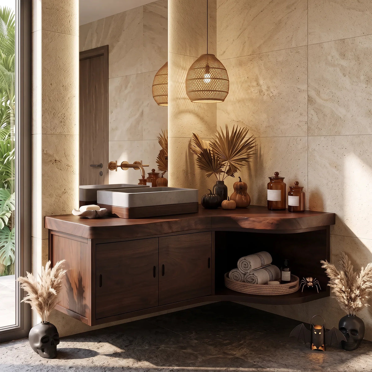 Farmhouse Pumpkin Bathroom Vanity Wellness Room SILDTTRBRV219