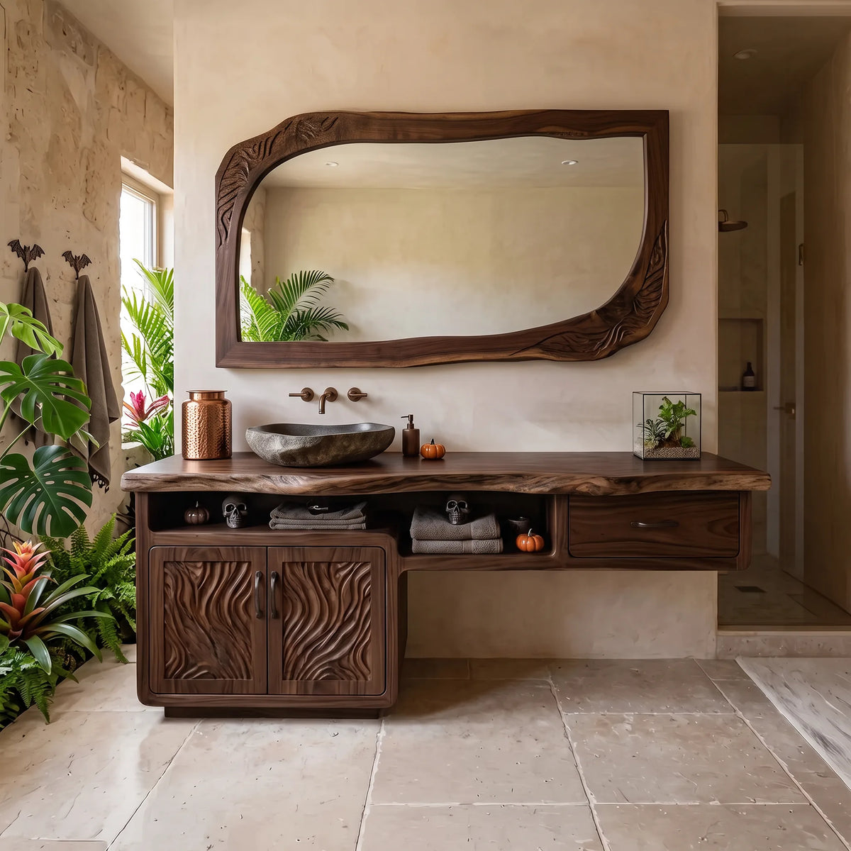 Farmhouse Halloween Storage Bathroom Vanity Luxury Bathroom SILDTTRBRV225