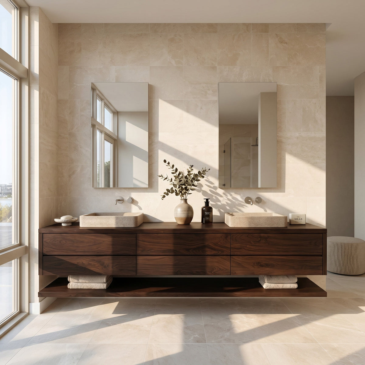 Contemporary Floating Bathroom Vanity With Multiple Drawers For Bathroom RTTHHNBRV045