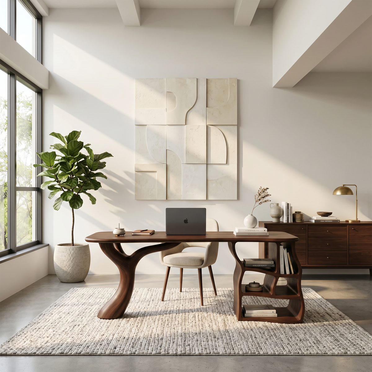 Artistic Sculptural Writing Desk Home Office Bedroom SILDTTNDE041