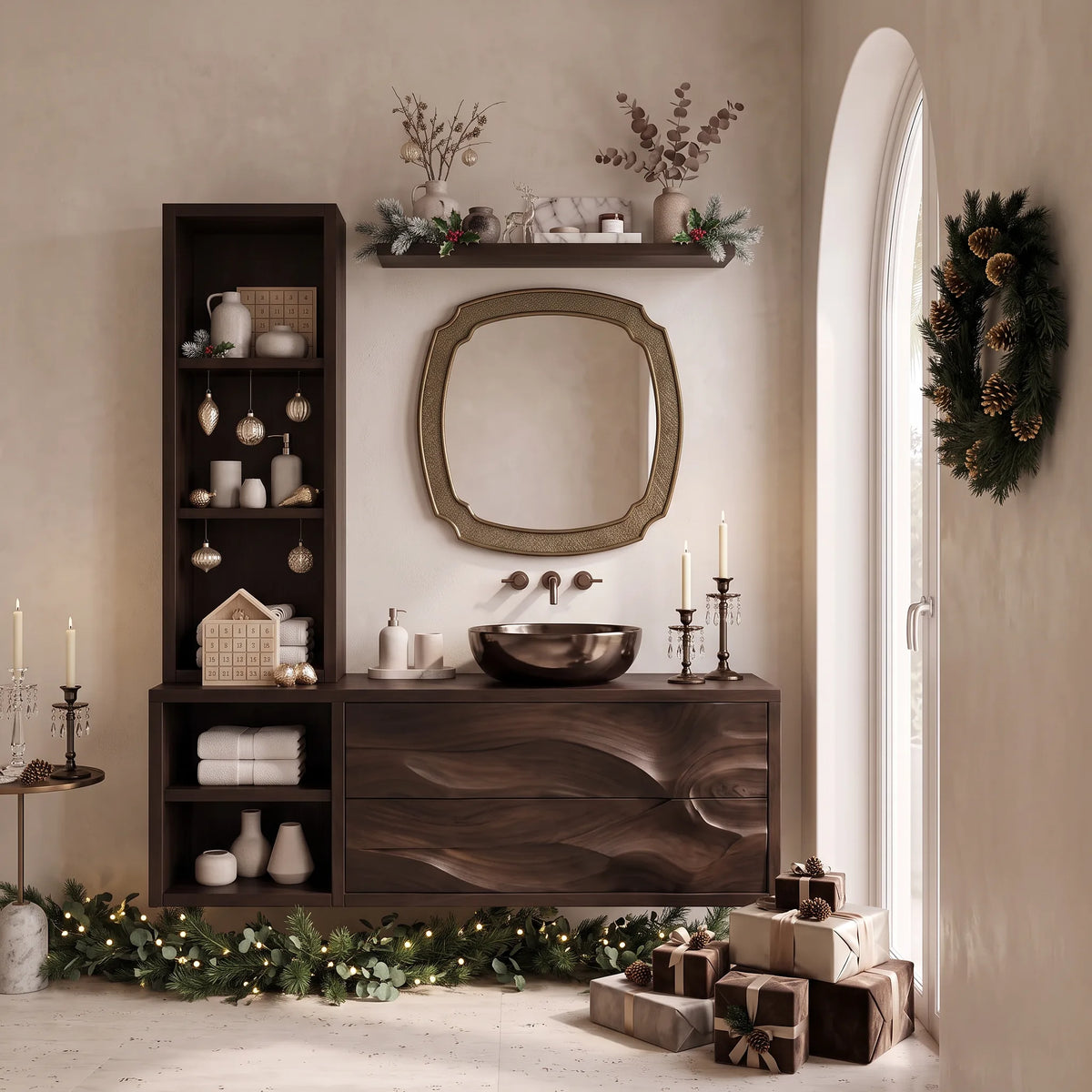 Mid Century Christmas Floating Vanity Urban Apartment SILDTTRBRV241