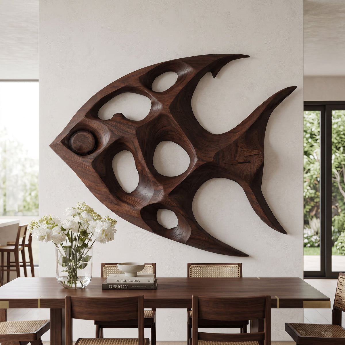 Artistic Sculptural Wall Art Fish-Inspired For Living Room SITHHNWA034
