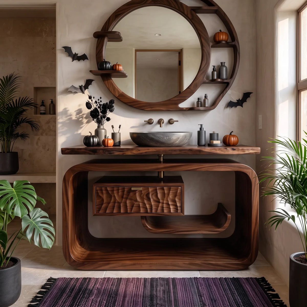 Farmhouse Skull Bathroom Vanity Contemporary Bathroom SILDTTRBRV229