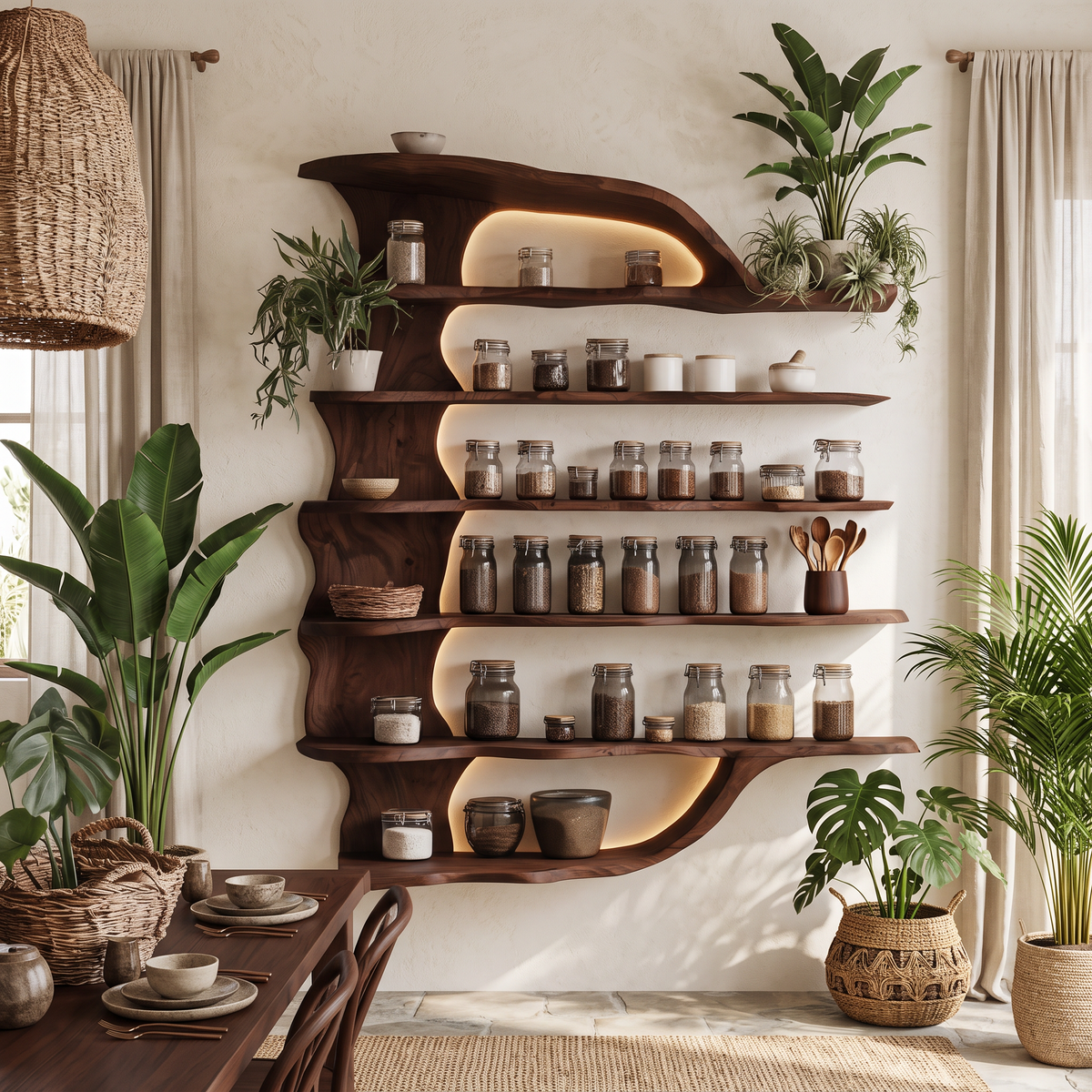 Handcrafted Wooden Spice Organizer For Modern Kitchen SILDTTRSRS005