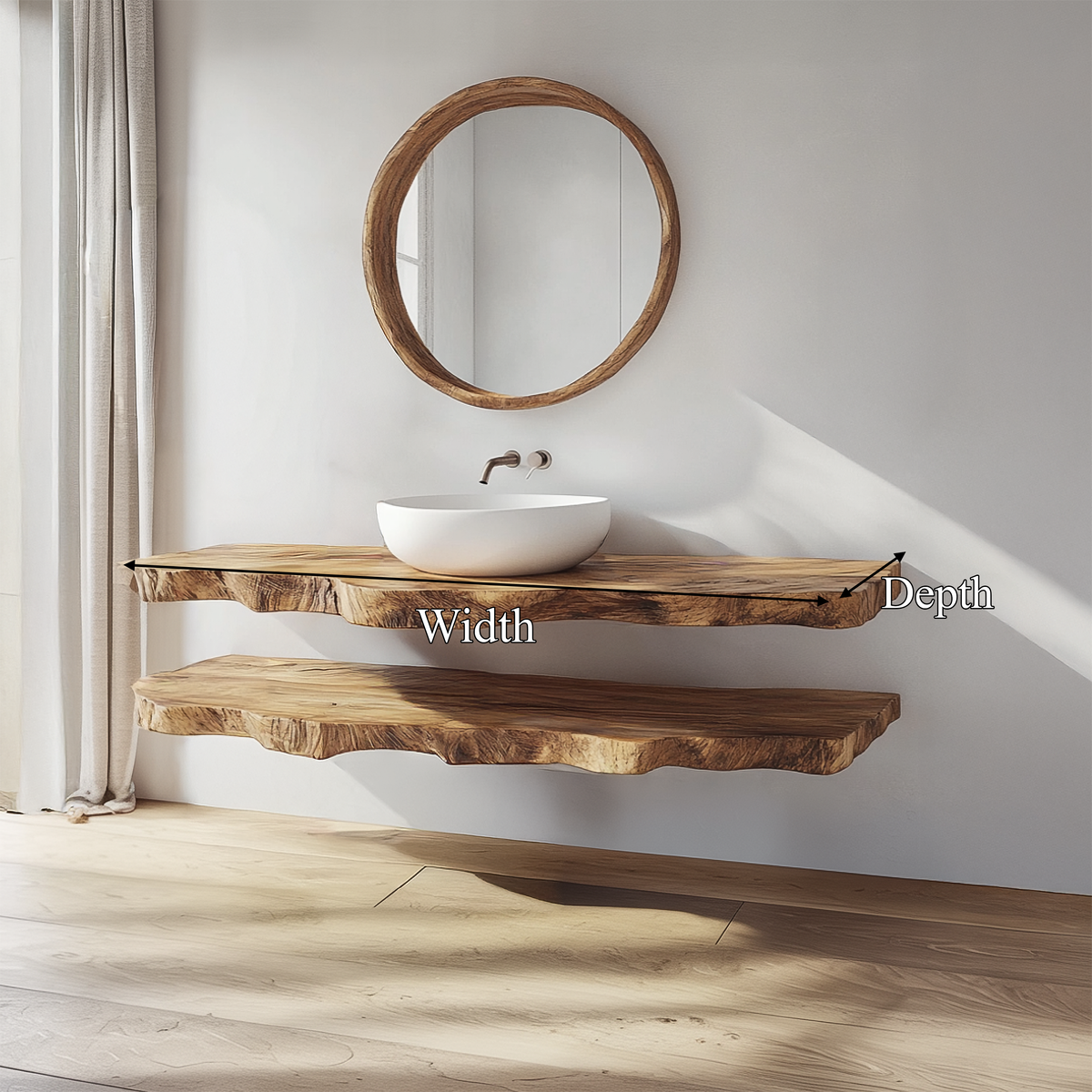 Mid Century Bathroom Vanity Shelf Elegant Wood Bathroom Look SINLSABRV244