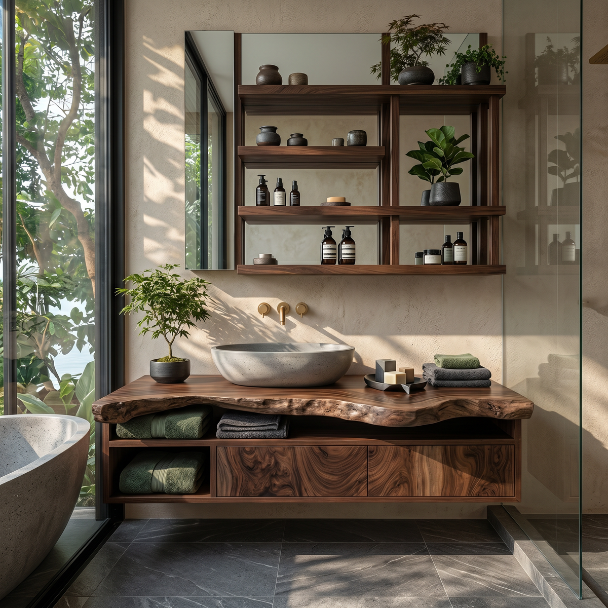 Handcrafted Floating Vanity For Elegant Bathroom SILDTTRBRV028