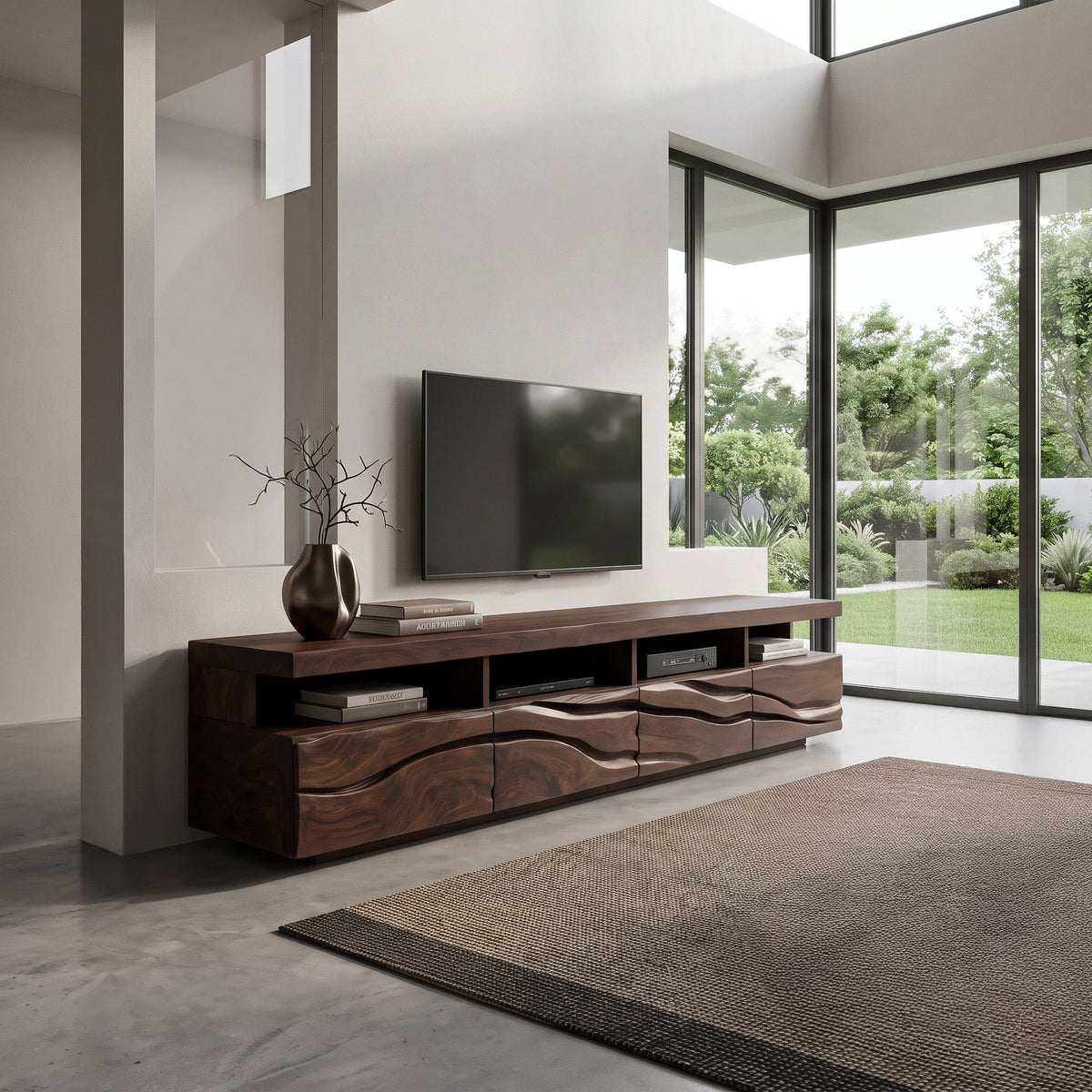 Handcrafted Media Cabinet Console For Living Room RTTHHNTVC079