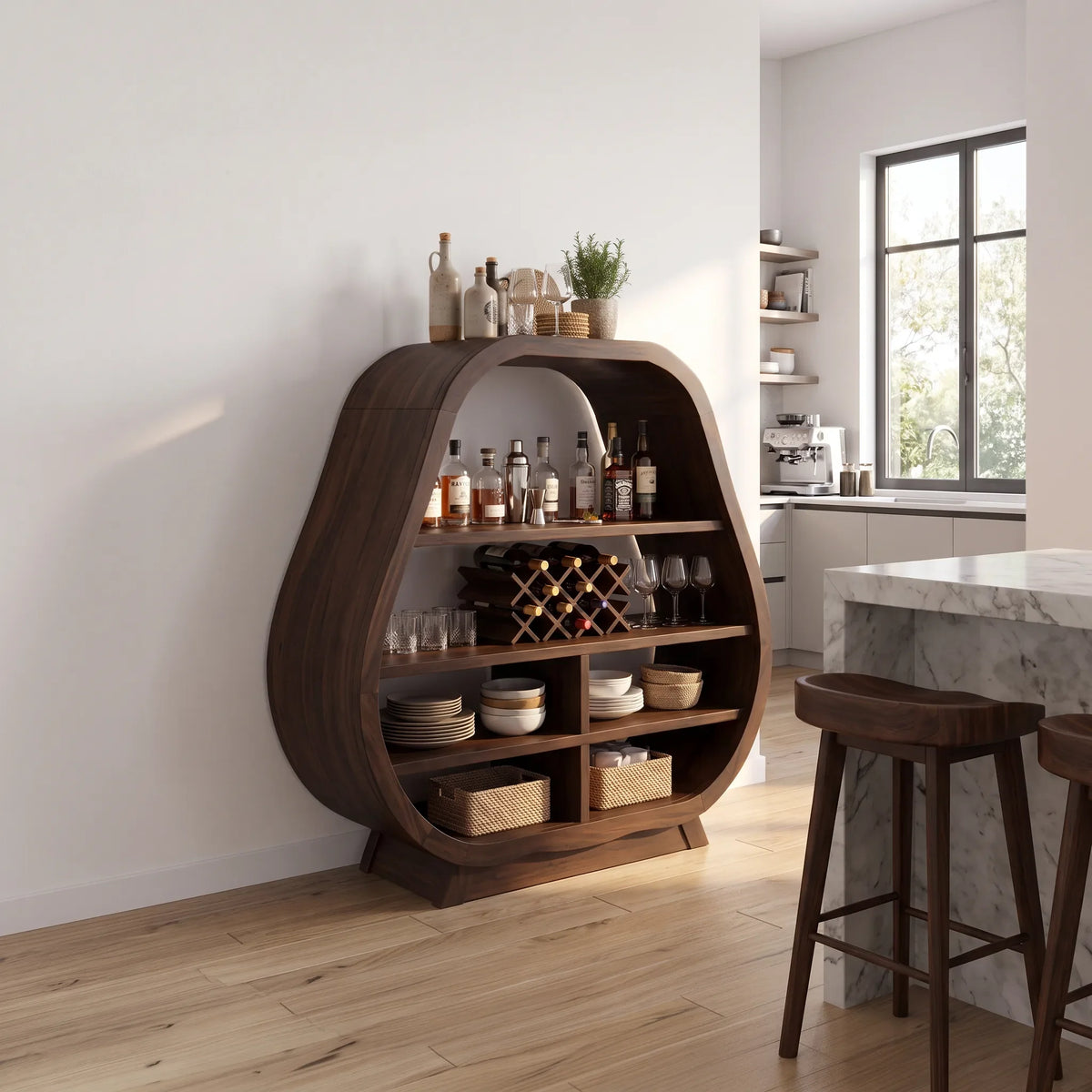 Handcrafted Wine Bar Cabinet Dining Room SILDTTRBCA008