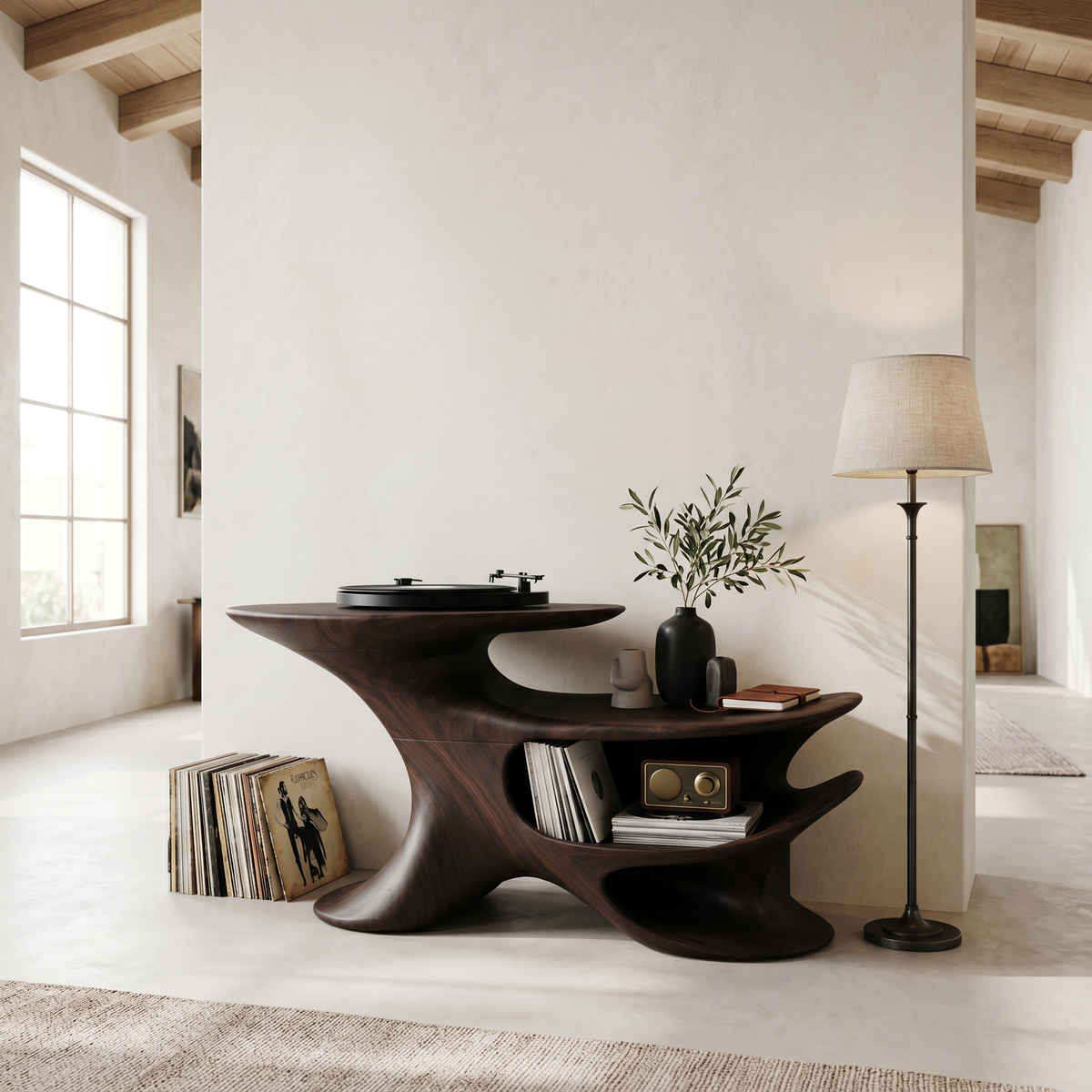 Handcrafted Record Stand for Music Lovers’ Home Decor