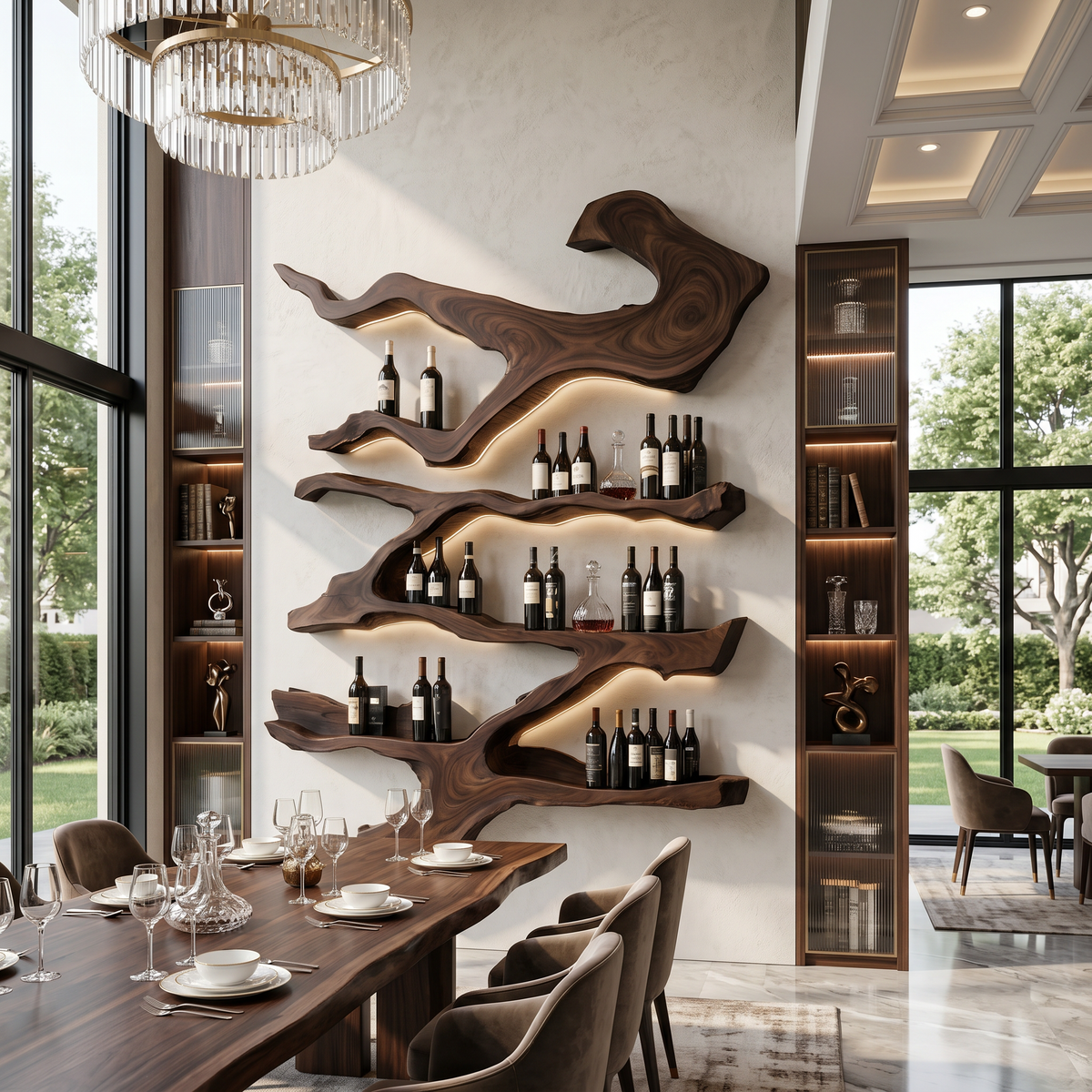 Farmhouse Wine Holder For Furniture Wine Rack Display SILDTTRWH024