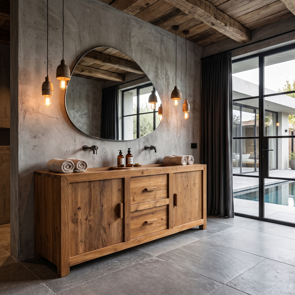 Contemporary Double Bathroom Vanity With Cabinet And Drawer Storage For Bathroom SINLHABRV340