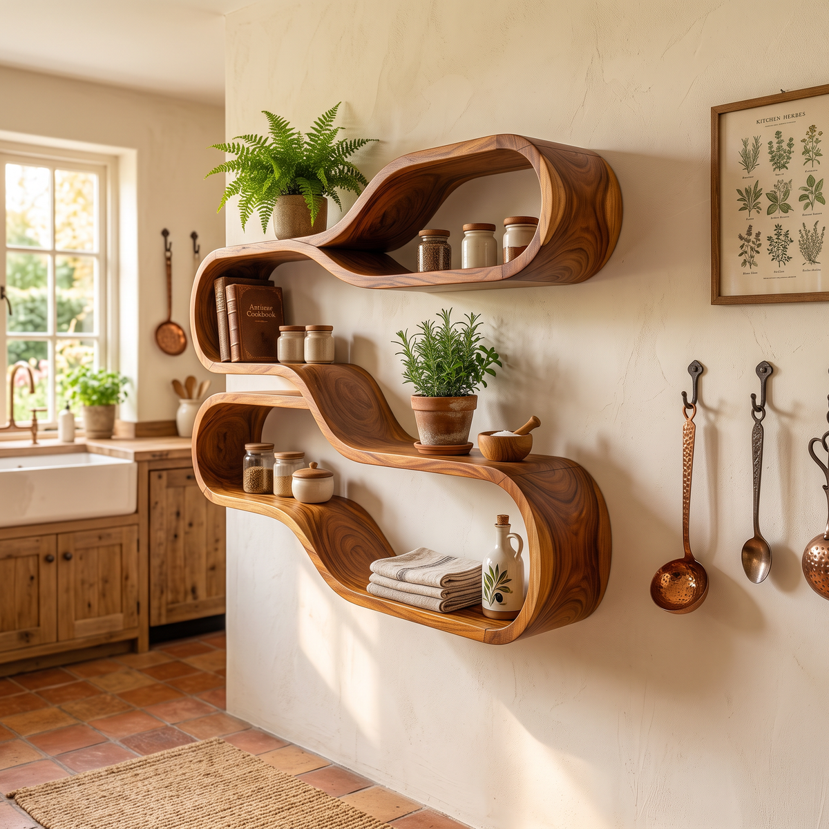 Japandi Wooden Wall Mounted Shelves for Bathroom SILDTTRWMS062