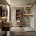 Luxury Sculptural Tall Cabinet For Bathroom Storage And Spa Interior SINLSABCT002