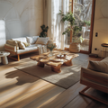 Handcrafted Organic Wood Coffee Table Living Room SINLSACF275