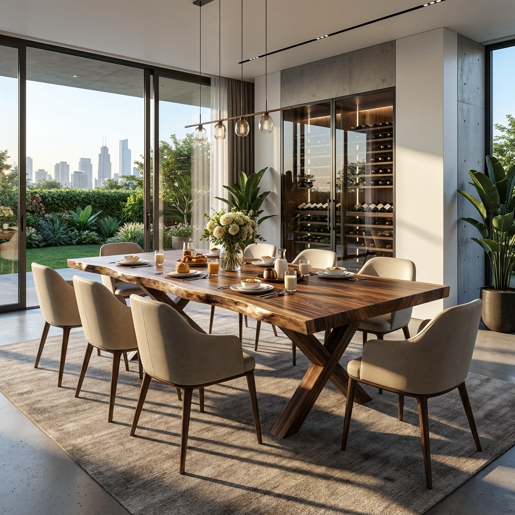 Luxury Live Edge Dining Table For Family Dining Space RTTHTTDN009