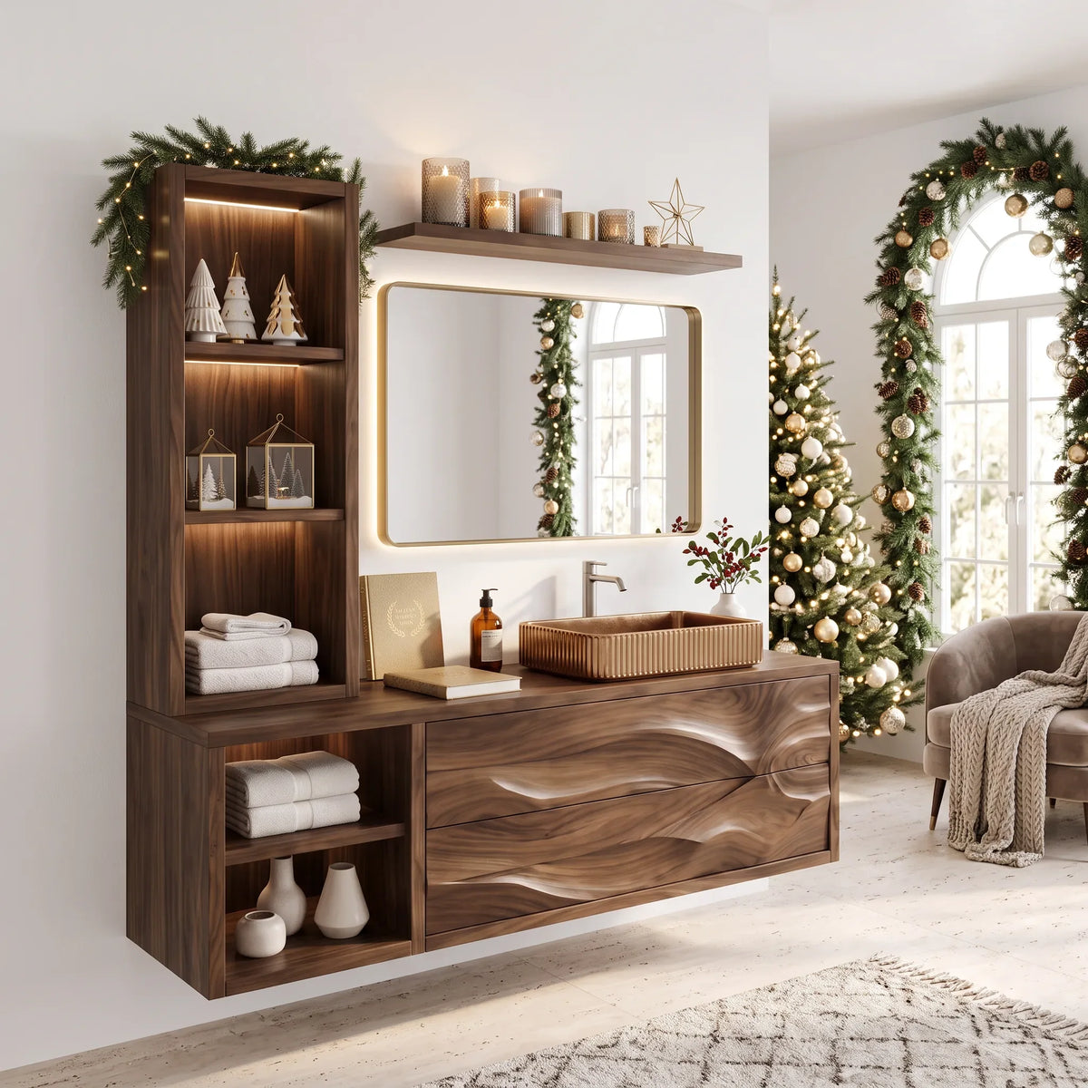 Mid Century Christmas Floating Vanity Urban Apartment SILDTTRBRV241