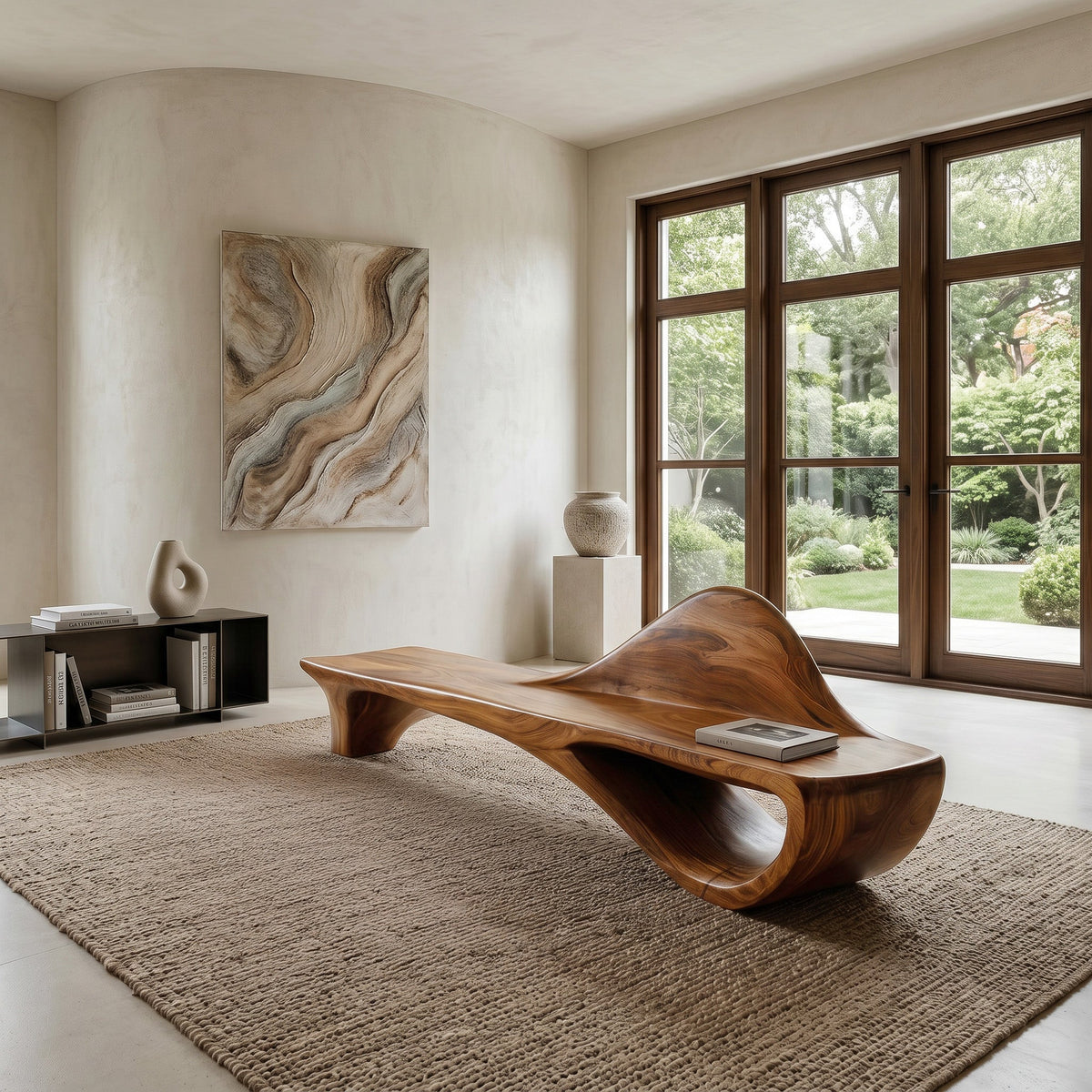 Luxury Curved Backrest Bench For Hallway RTTHHNBEN185