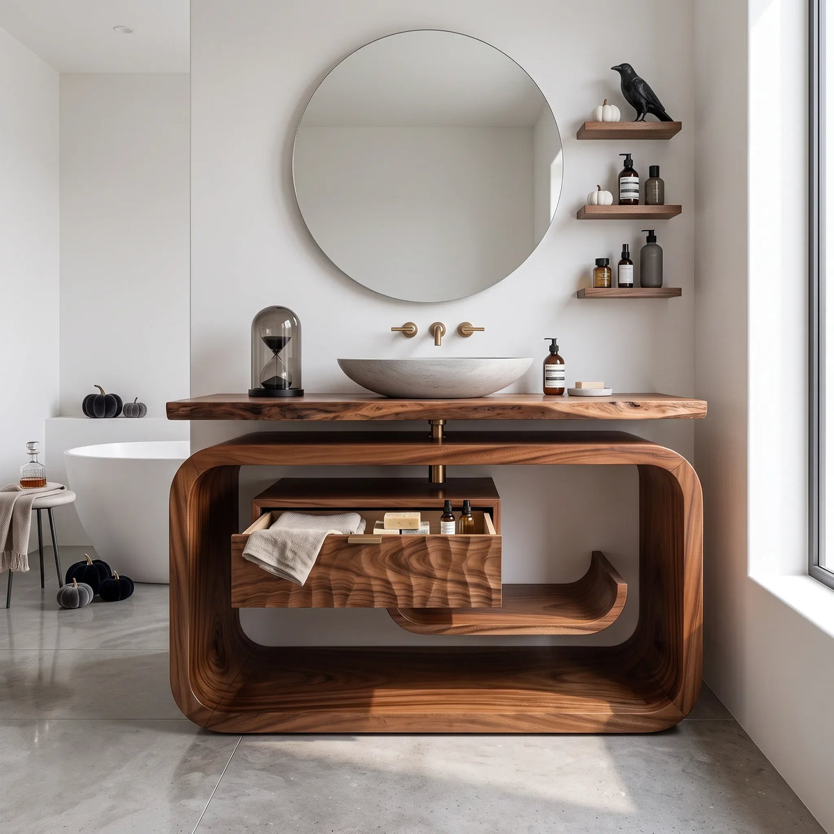 Farmhouse Skull Bathroom Vanity Contemporary Bathroom SILDTTRBRV229