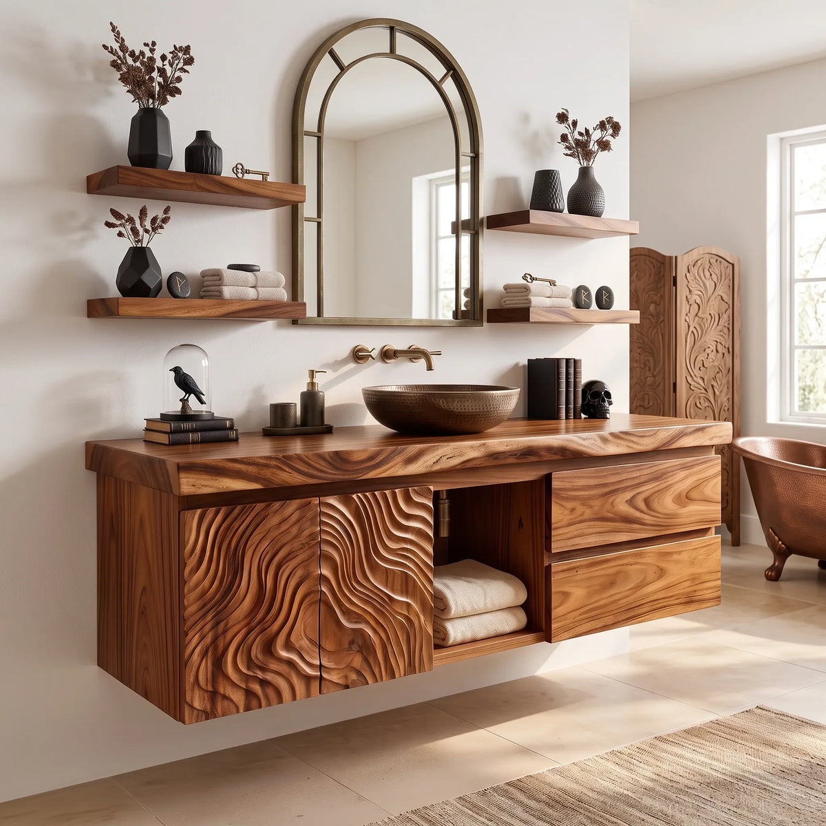 Contemporary Halloween Floating Bathroom Vanity Urban Loft SILDTTRBRV235