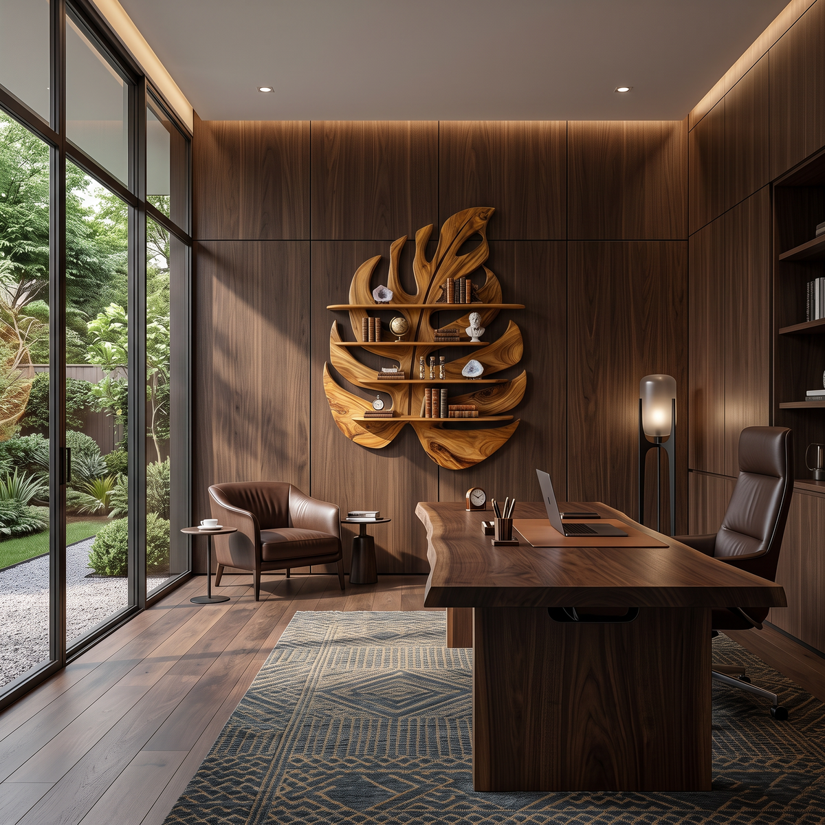 Handmade Wooden Leaf Shape Shelf For Modern Home RTTHTTBS082
