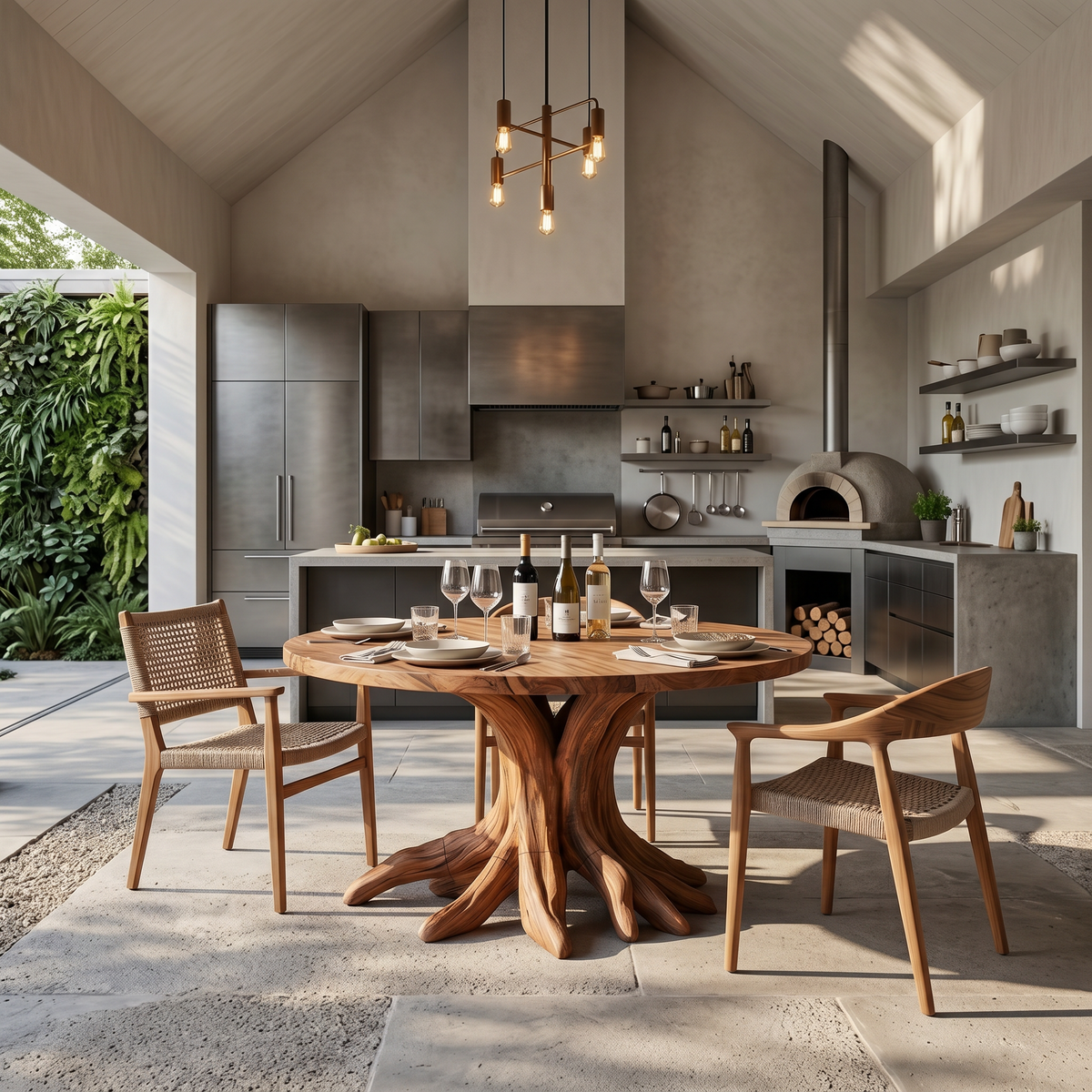 Handcrafted Wood Dining Table For Kitchen Interior SILDTTNDN011