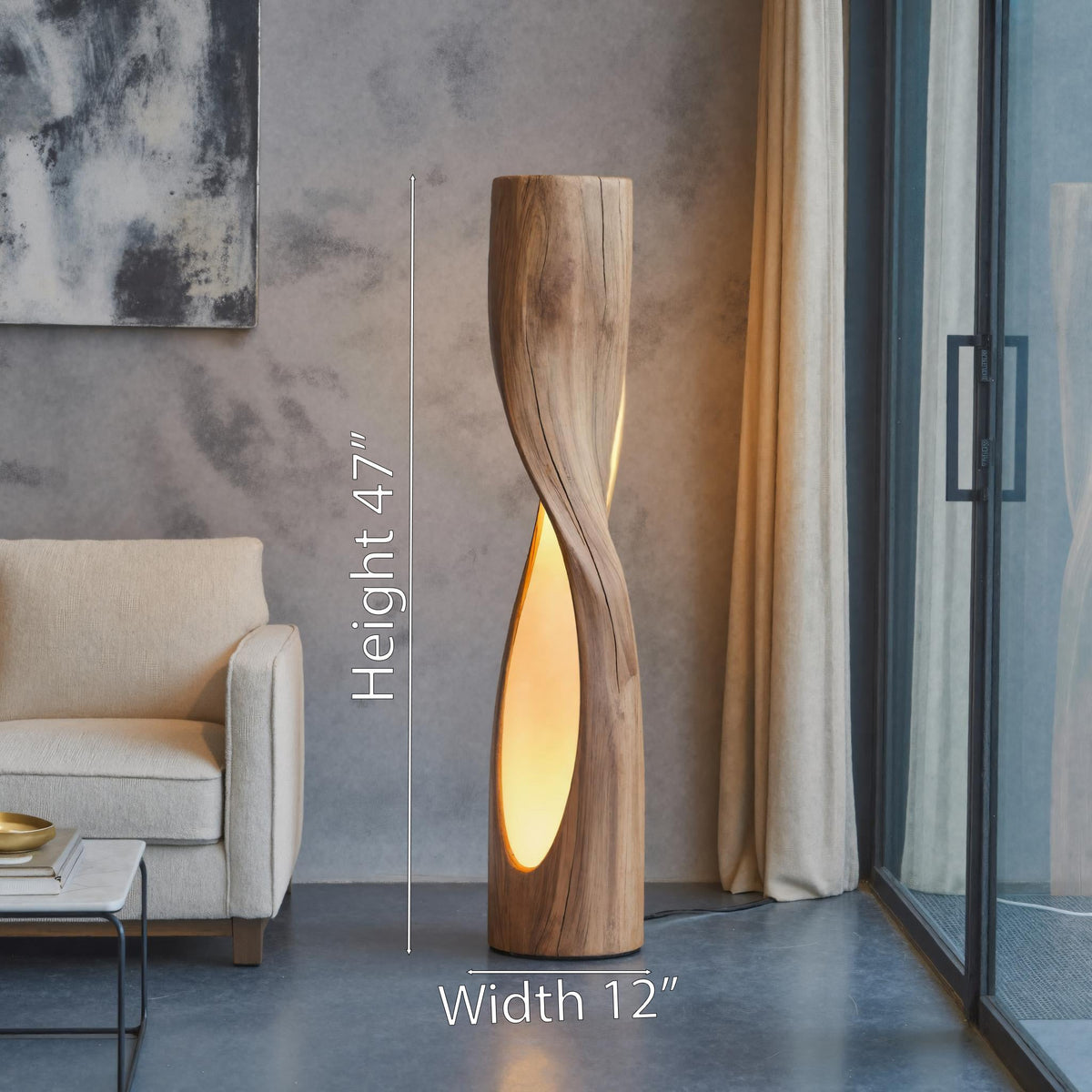 Artistic Twisted Floor Lamp For Bedroom Or Living Room SITHHNLAM021
