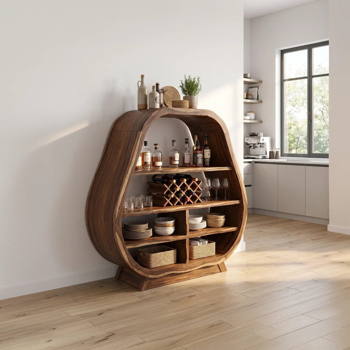 Handcrafted Wine Bar Cabinet Dining Room SILDTTRBCA008