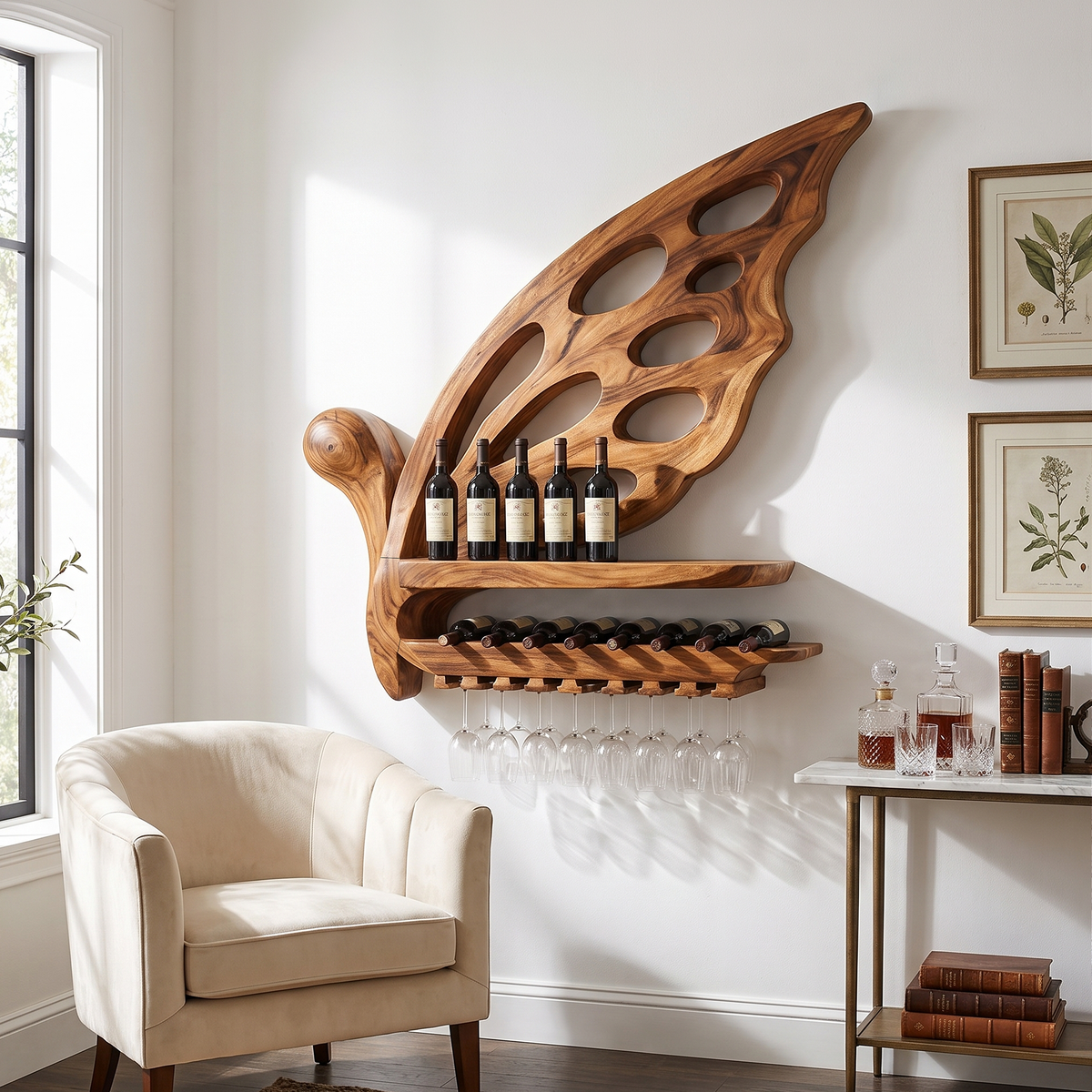 Industrial Wine Holder For Home Bar SILDTTRWH119