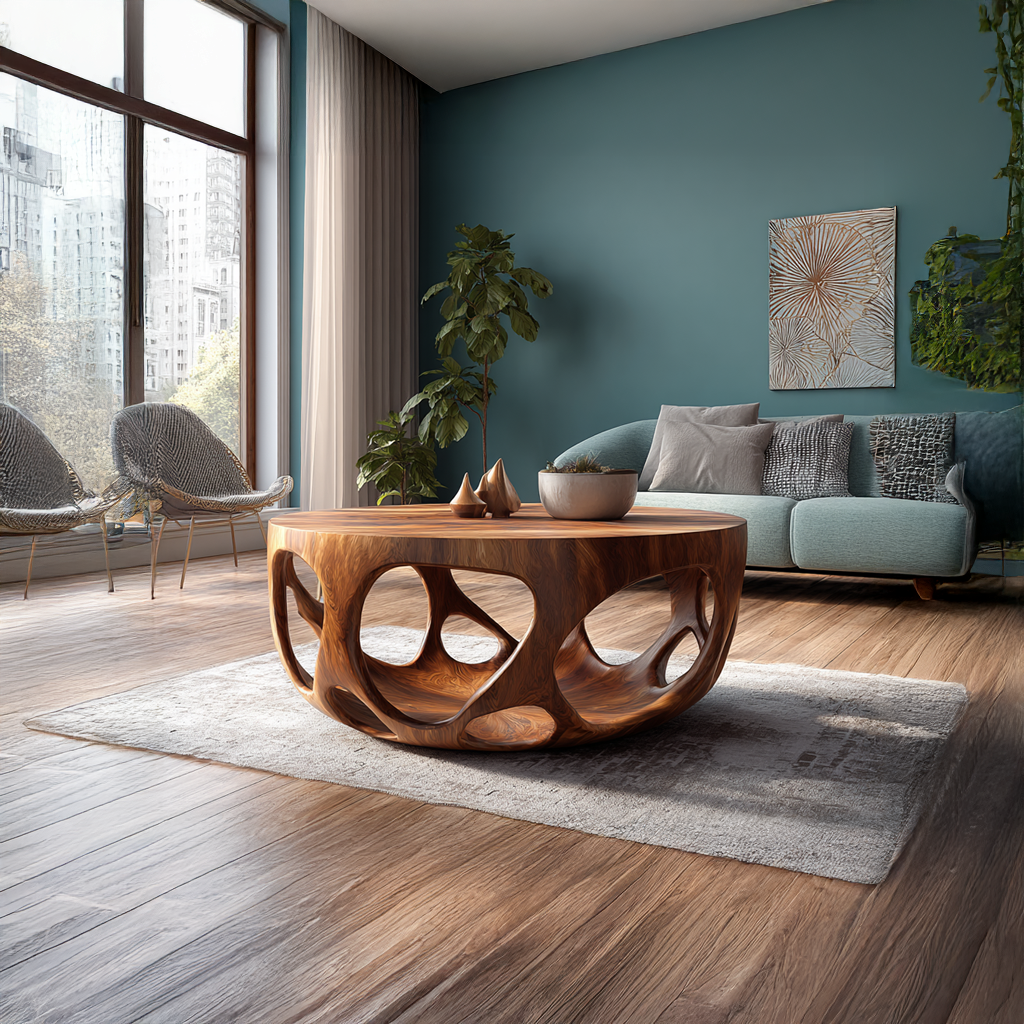 Artisan Coffee Table Natural Wood Farmhouse Gift SINLSACF025